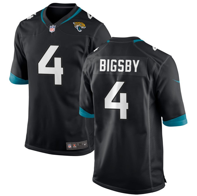 Men's Jacksonville Jaguars #4 Tank Bigsby Black Football Stitched Jersey